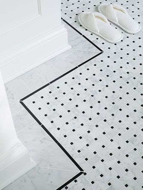 29 Ideas To Use All 4 Bahtroom Border Tile Types - DigsDigs