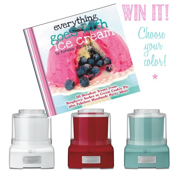 ice cream maker and book giveaway 