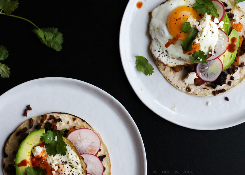 Breakfast Tacos with Chorizo and Fried Eggs // Loves Food, Loves to Eat