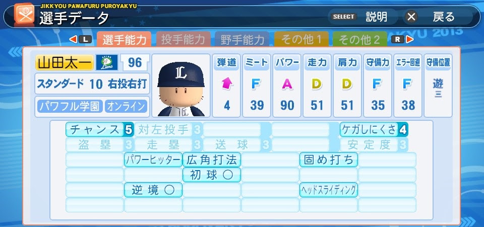 13年10月30日実況パワフルプロ野球13その３ マウイ 大阪ビビ の日記