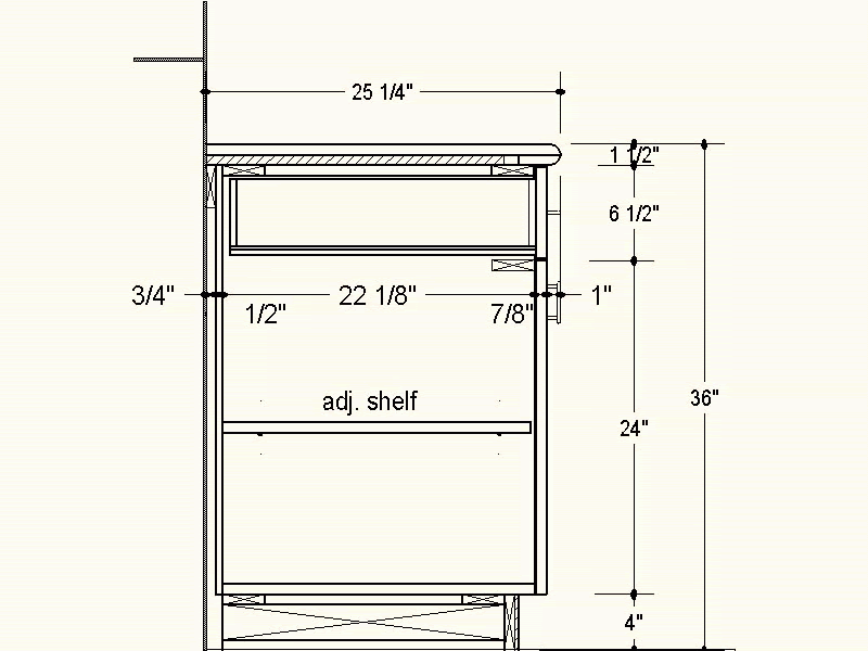 Proper Depth for Frameless Cabinets
