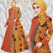 55+ Inspirasi Baru Baju Gamis Batik Kombinasi Polos 2021
