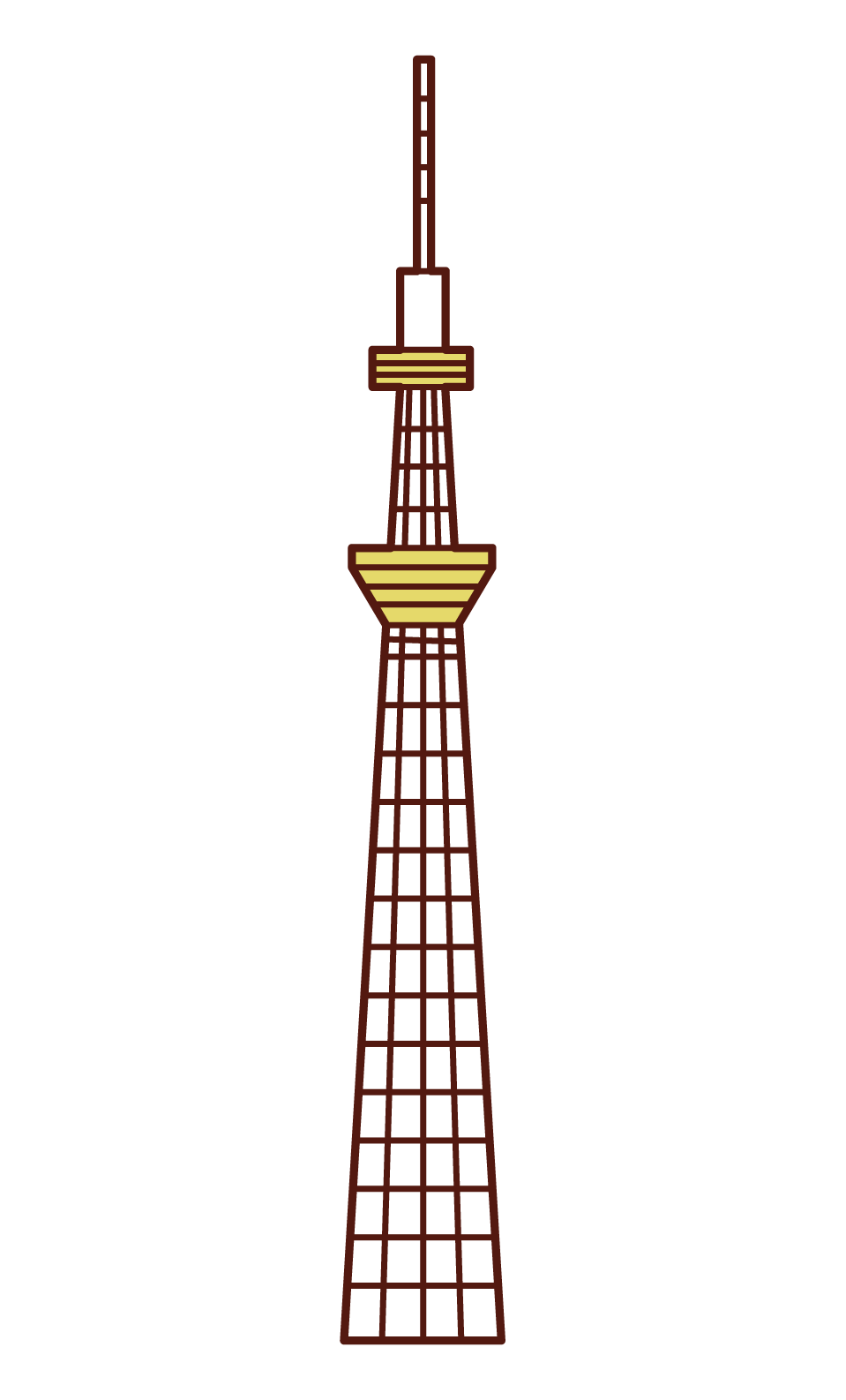東京スカイツリーのイラスト フリーイラスト素材 Kukukeke ククケケ