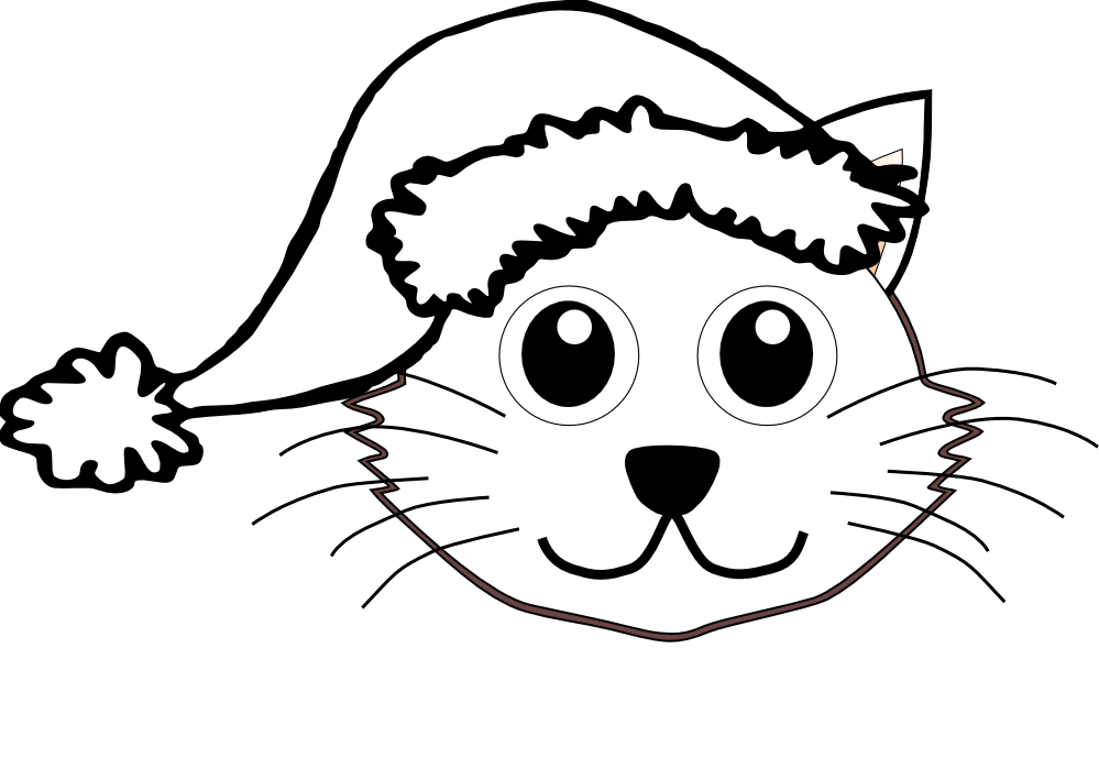 Santa Hat Coloring Page - Coloring Home