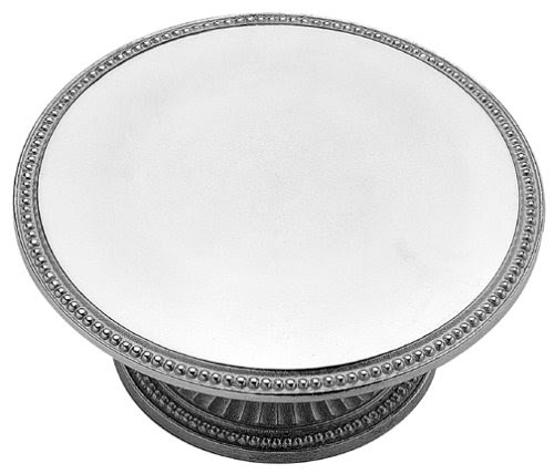 Wilton Armetale Flutes and Pearls Cake Stand, Round, 4-21/2-Inch by 11-1/4-Inch