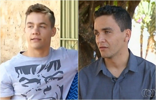 Diego e Pablo ficaram amigos e, após DNA, foi comprovado que são irmãos, em Goiás (Foto: Reprodução/TV Anhanguera)