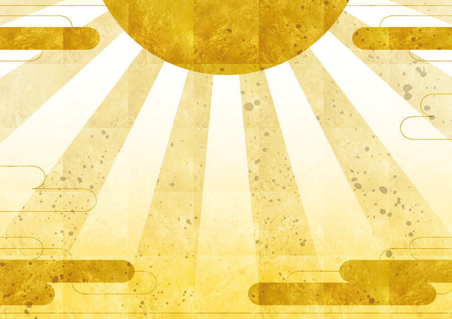 フリーイラスト 金色の初日の出の背景でアハ体験 Gahag 著作権フリー写真 イラスト素材集