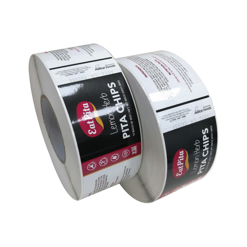 Roll Glossy Food Stickers For Chips Custom,Vinyl Waterproof Self Adhesive  Sticker Packaging Label - Buy Food Stickers,Food Labels,Packaging Self ...