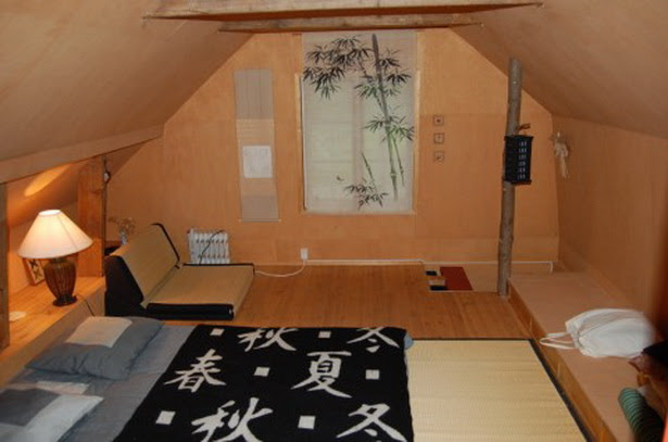 Japanisches schlafzimmer