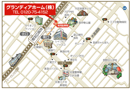 汎用部品で作ったイラストマップ作成見本 地図作成