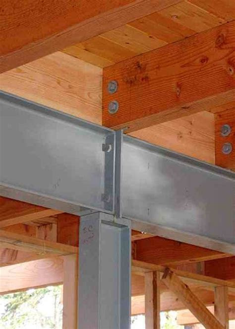 supporting steel beam house modern mid century