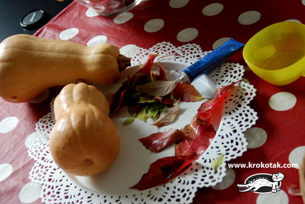 Calabaza - hojas de otoño decoupage