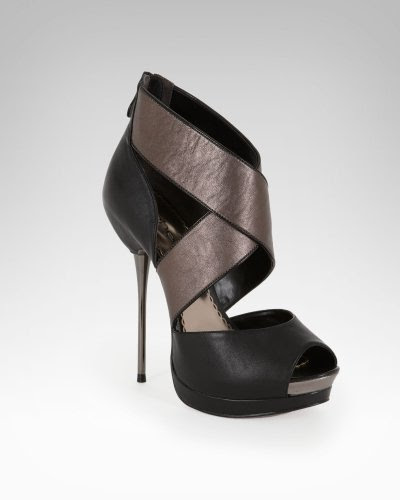 bebe Kendall Metallic Leather Crisscross Sandal
