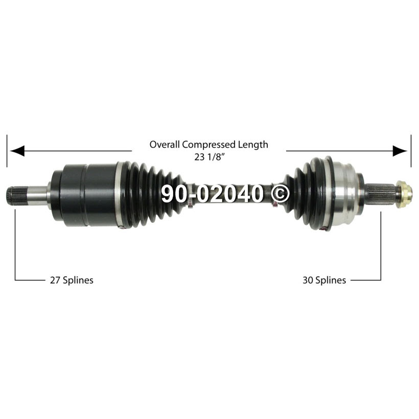 2000 - 2001 BMW X5 Part: Drive Axle APP Part Number: 90-02040 N