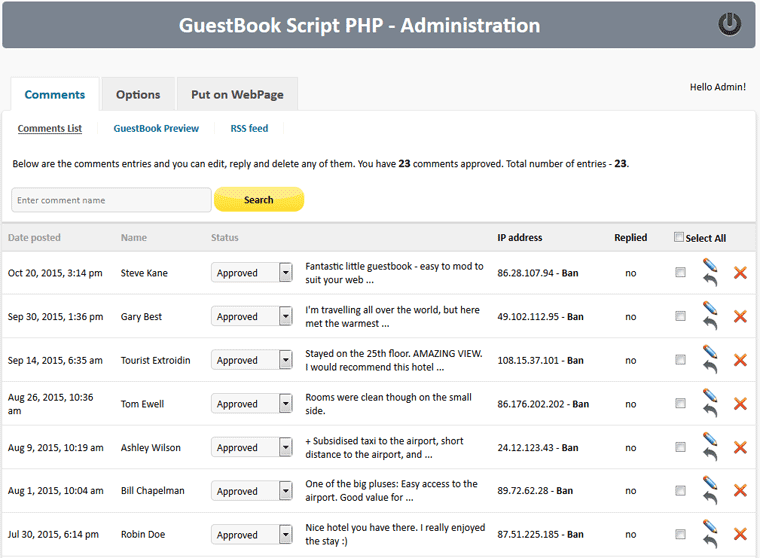 GuestBook Script PHP Instructions and Help GuestBook Script PHP Instructions and Help