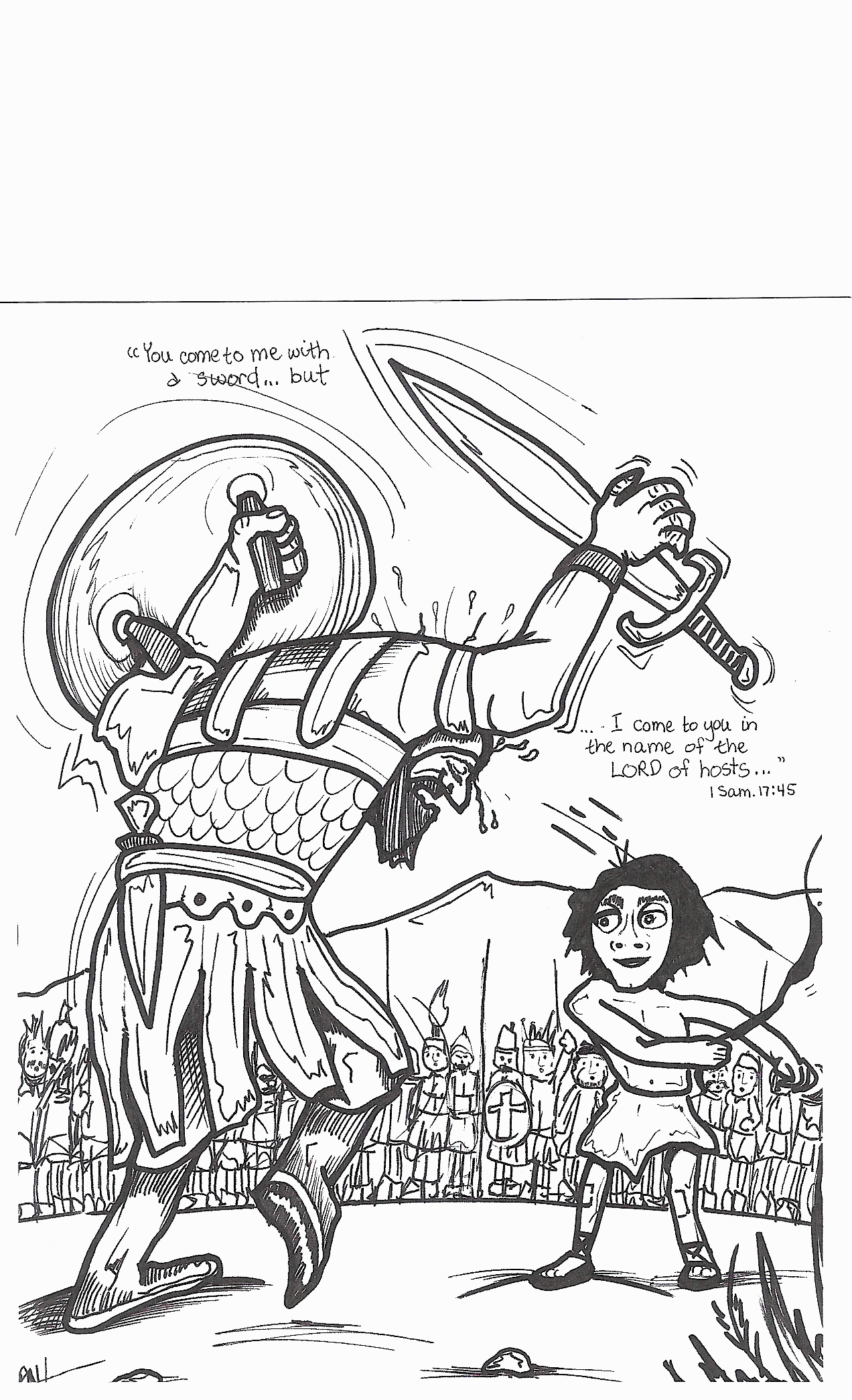 Free King Saul And David In Cave Coloring Pages Download Free