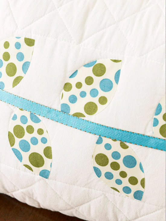 Closeup shot of fabric leaf detail