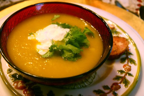 bowl of pumpkin soup