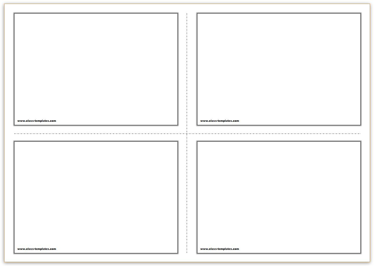 Free Printable Flash Cards Template