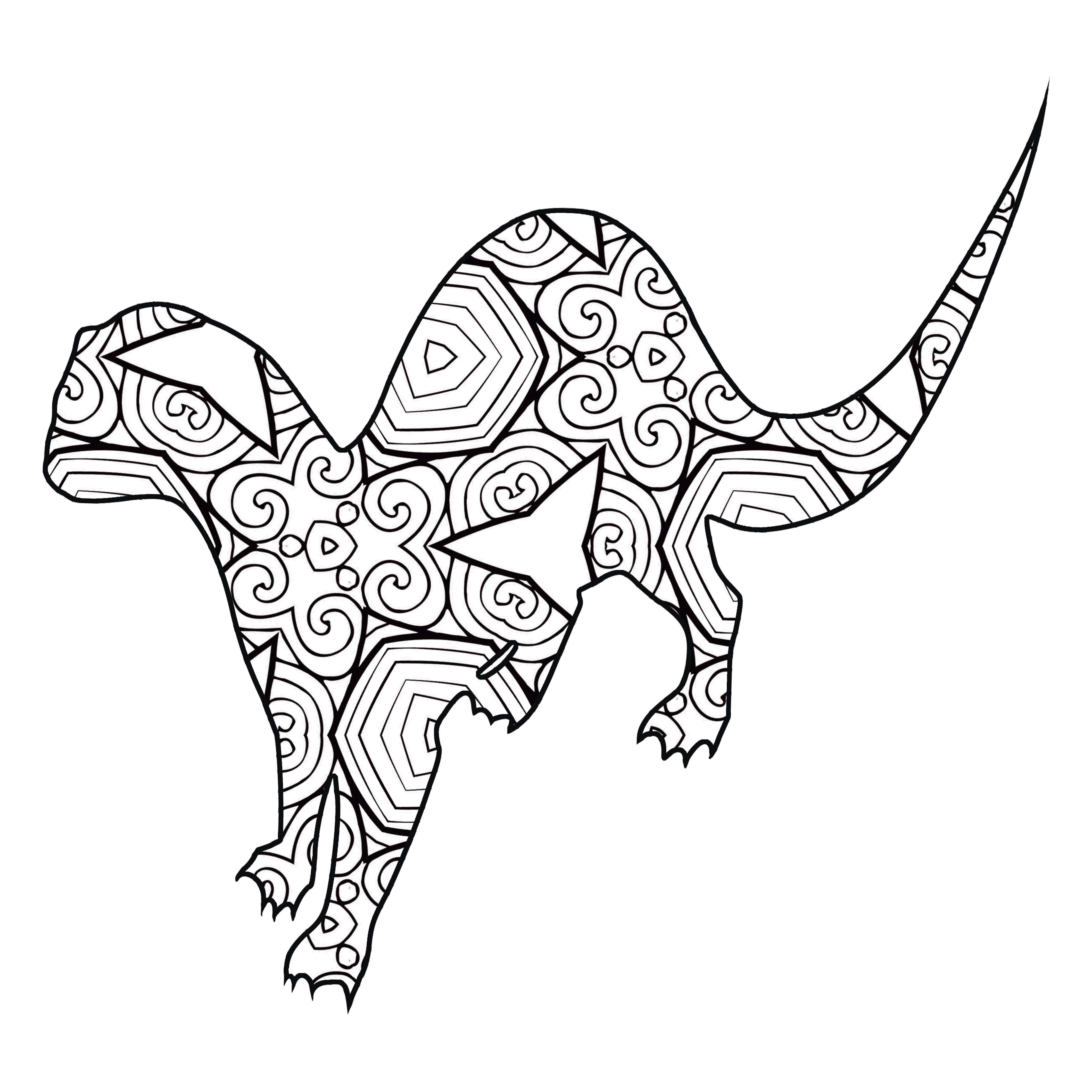 30 Free Coloring Pages /// A Geometric Animal Coloring ...