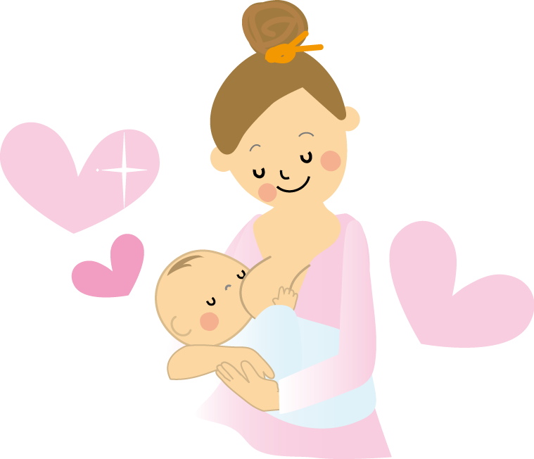 赤ちゃんとママ 育児 無料イラスト フリー素材 1