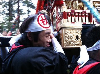 A portable shrine has been carried up a mountain for the past 217 years to celebrate the Akiba Matsuri, which has come to resemble a wake.