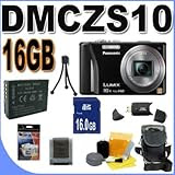 Panasonic Lumix DMC-ZS10 14.1 MP Digital Camera with 16x Wide Angle Optical Image Stabilized Zoom and Built-In GPS Function Accessory Saver 16GB Bundle