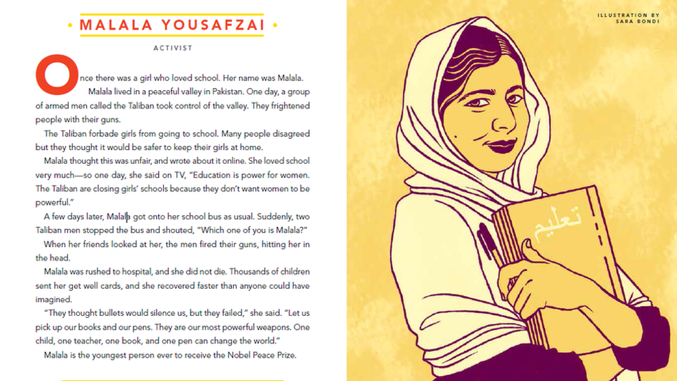 Malala Yousafzai levou um tiro de extremistas por fazer campanha para meninas terem direito de ir à escola  (Foto: Sara Bondi/Divulgação)