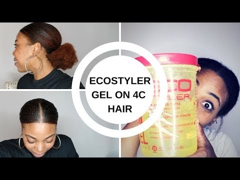 Newest Sleek ponytail on 4c hair ft Ecostyler Argan oil Gel, most searching!