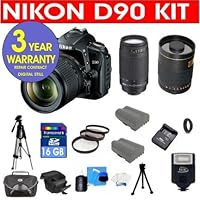 Nikon D90 12.3 MP Digital SLR Camera with Accessory Kit