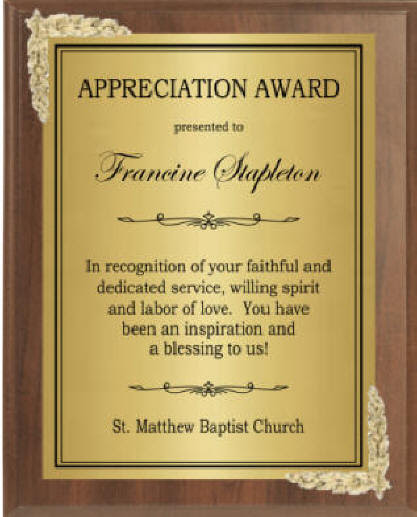 Click on plaque to order online