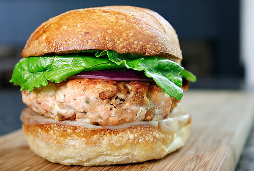 Salmon Burgers by Ezra Pound Cake.
