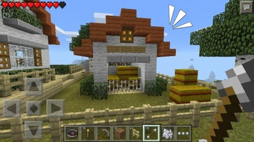 Minecraft Pe サトリ村だより 牛 羊の 牧場 をつくります 中編