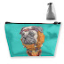 customgogo Women's Superhero Dogs Travel Makeup Bags, Portable Toiletry
Bag Pouch Case Organizer
