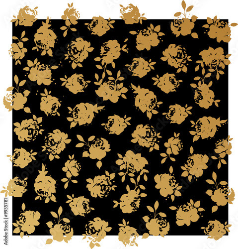 black and gold wallpaper. Black and gold rose wallpaper