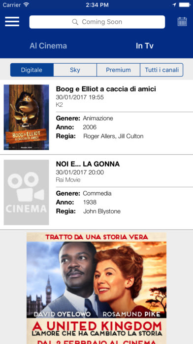 Coming Soon Cinema, l'app si aggiorna alla vers 9.1.2
