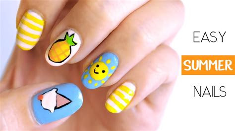 summer nails  easy cute nail art youtube