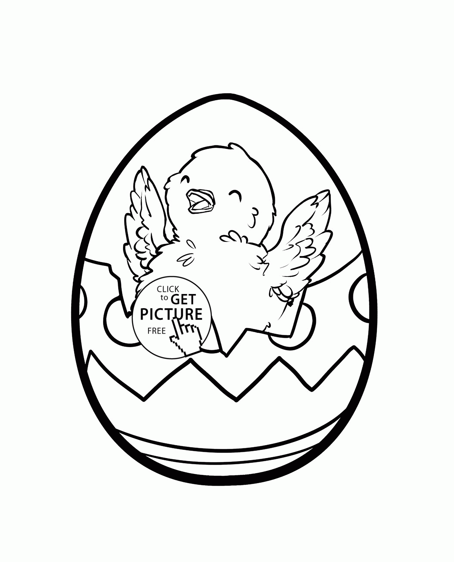 Download Cartoon Easter Egg Coloring Page - Coloring Home