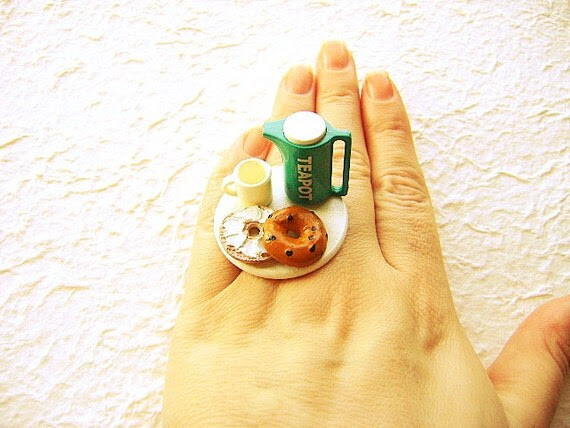 Tea Ring Kawaii Food Bagel
