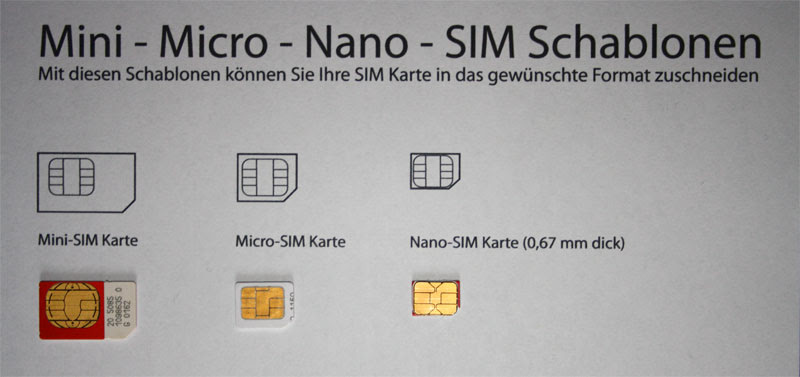 Normale sim zu micro sim