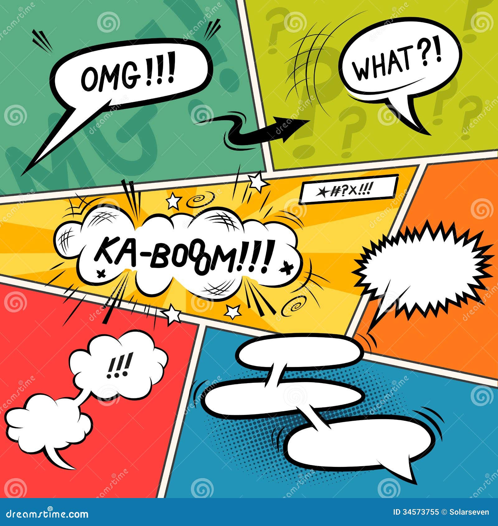 Comic Strip Speech Bubbles Royalty Free Stock Photo  Image: 34573755