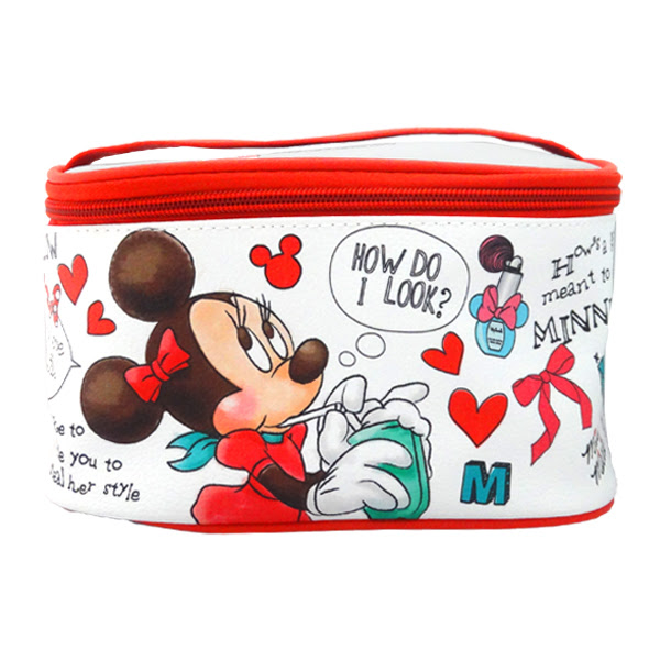 送料無料 ディズニー ガールズ バニティバッグ ミニー コスメポーチ Yell Digbb Min Disney メイクポーチ 大きめ かわいい 収納力抜群 小物入れ 化粧道具 化粧ポーチ レディース バッグ インスタ アダチカメラ