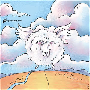 Balloon Sheep by Harmony Steel