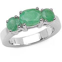 Sterling Silver Emerald Ring