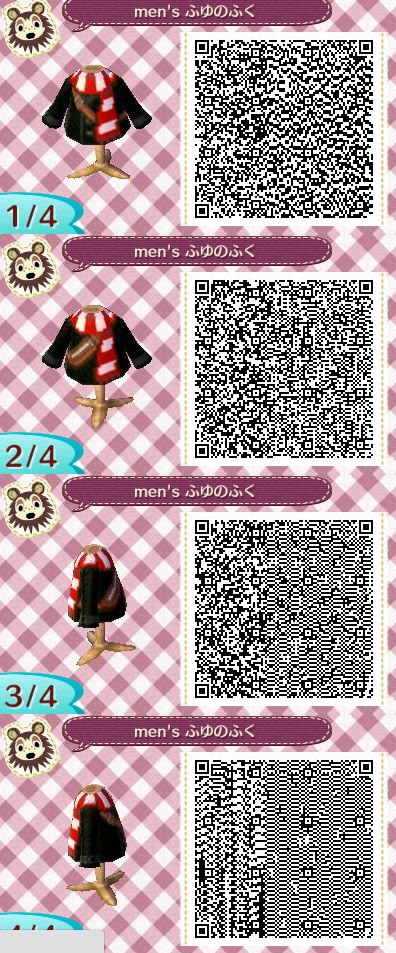 マイデザイン Qrコード とびだせどうぶつの森 かわいい メンズトップス 冬の服 マフラーpコート とびだせどうぶつの森 かわいいマイデザイン Qrコード 洋服 地面 水路 とび森