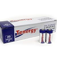 Tenergy 40-pack Propel CR123A Lithium Battery Ptc Protected - 39005