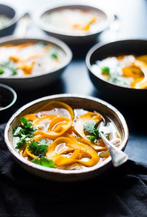 Thai Crockpot Chicken Noodle Soup