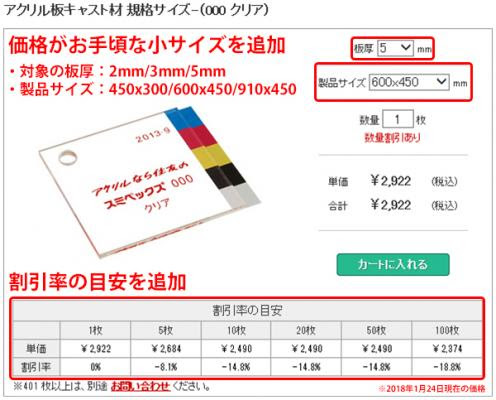 アクリルキャスト板クリア に価格が手頃な小サイズの規格板を追加して販売開始 株式会社さくら樹脂 プレスリリース配信代行サービス ドリームニュース