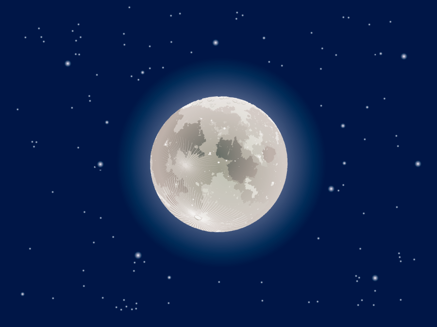 フリーイラスト 夜空の月の風景でアハ体験 Gahag 著作権フリー写真 イラスト素材集