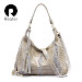 Get  Realer women's handbags genuine leather new arrive large shoulder bag female crocodile pattern hobo